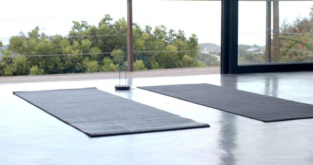 Yoga Mats with Incense Creating Tranquil Home Workout Environment
