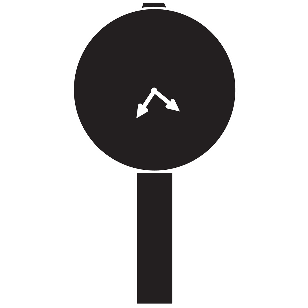 Transparent Black Wristwatch Vector Illustration