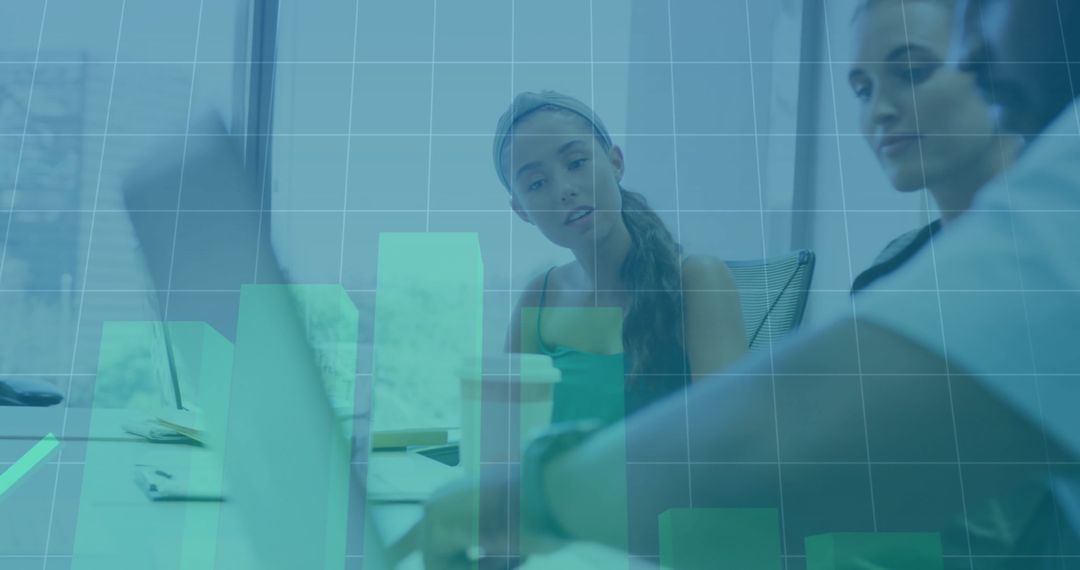 Business Team Analyzing Financial Data in a Modern Office