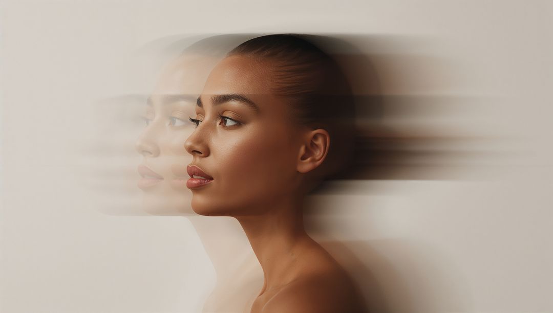 Ethereal Portrait of Woman with Motion Blur Effect