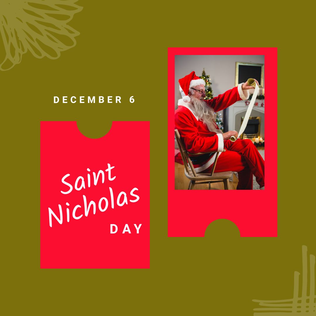 Santa Claus Reading Scroll Preparing for Saint Nicholas Day - Download Free Stock Images Pikwizard.com