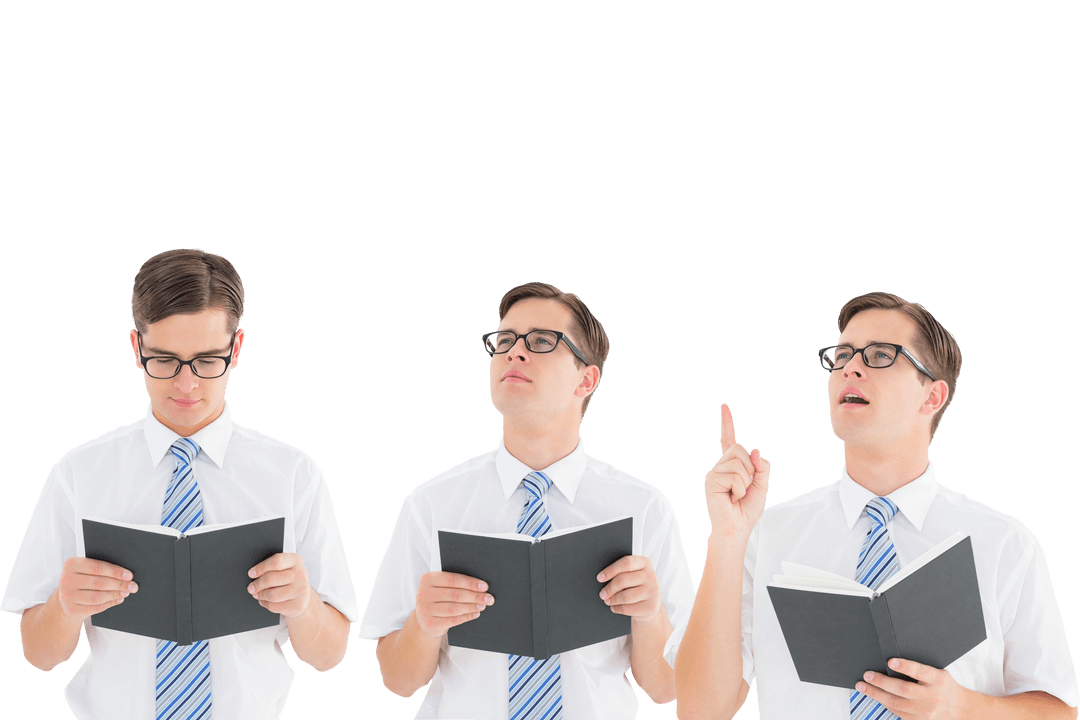 Transparent Duplicate of Nerd Reading Book and Thinking - Download Free Stock Images Pikwizard.com