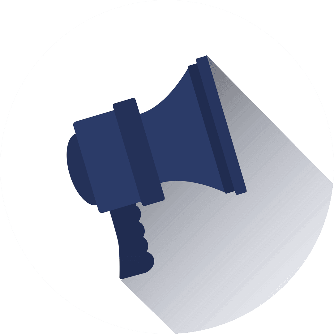 Circular Loudspeaker Icon on Transparent Background