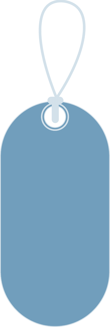 Blue Tag Illustration with Transparent Background for Branding Designs