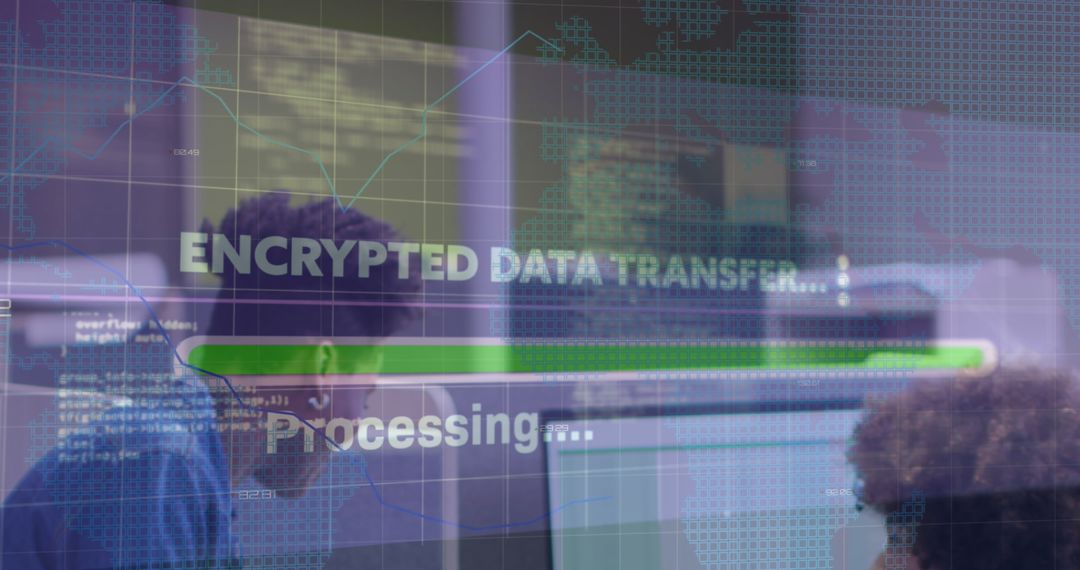 Digital Data Transfer Overlaid on Busy Work Environment