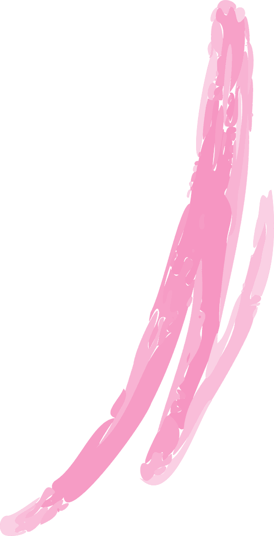 Artistic Pink Brush Strokes Over Transparent Canvas