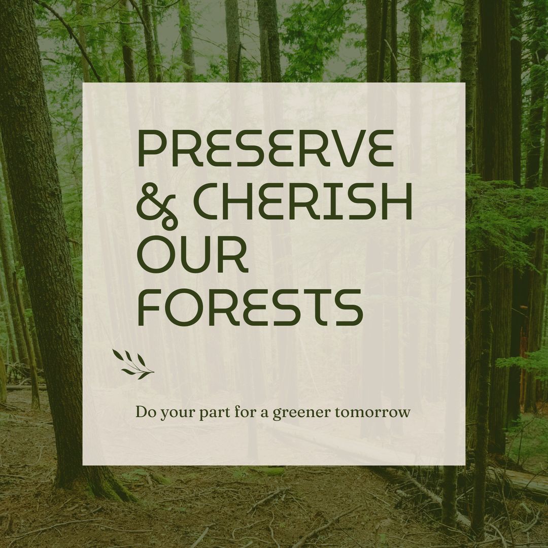 Preserve Forests for a Greener Tomorrow Conceptual Graphic - Download Free Stock Templates Pikwizard.com