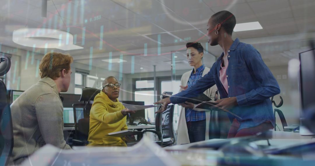 Diverse Team Collaborating on Business Strategies