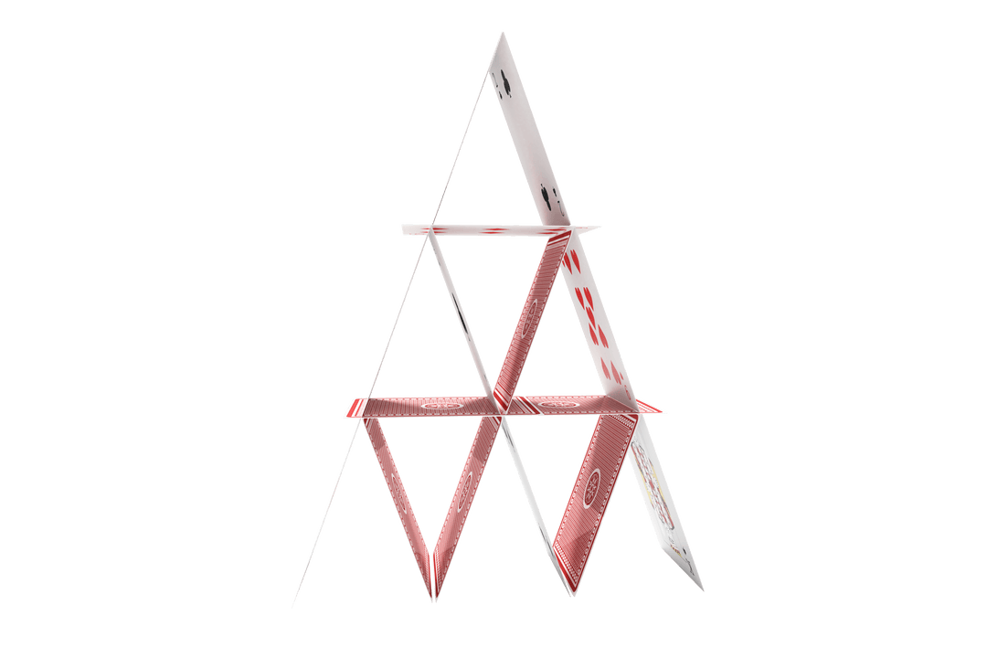 House of Cards Structure on Transparent Background