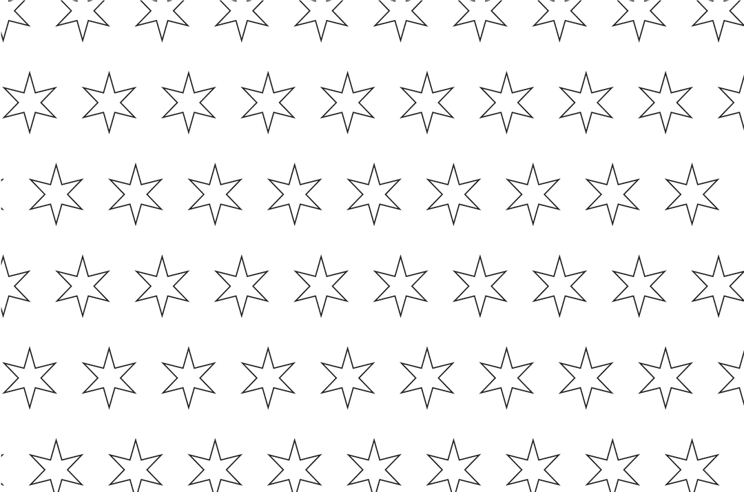 Pattern of Black Stars on Transparent Background for Creative Mock-Ups