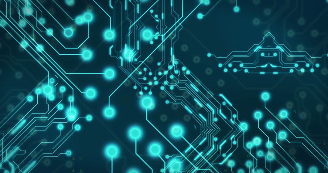 Futuristic Digital Circuit Board Concept Design