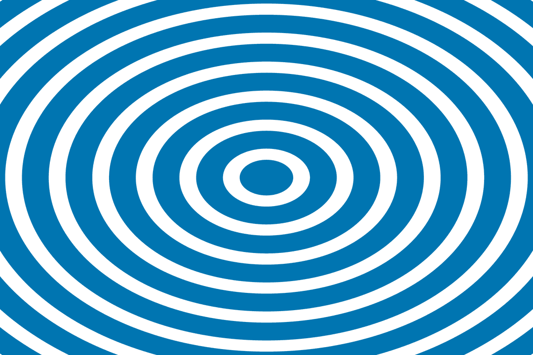 Blue Abstract Circular Pattern on Transparent Background