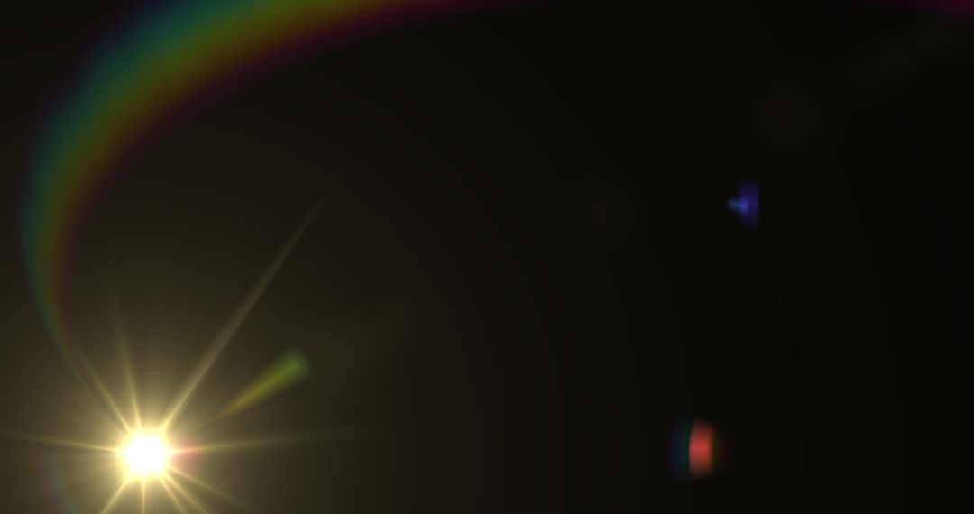 Vibrant Light Prism Effect on Dark Background