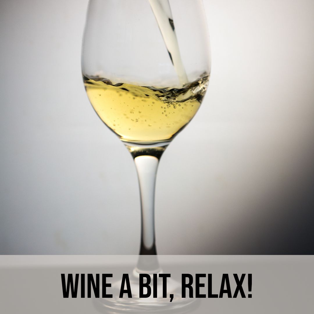 Pouring White Wine Into Elegant Glass for Relaxation