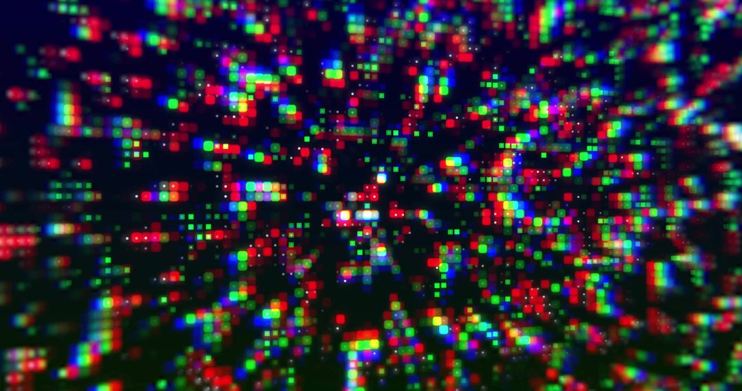 Abstract RGB Pixel Clusters Focusing on LED Technology