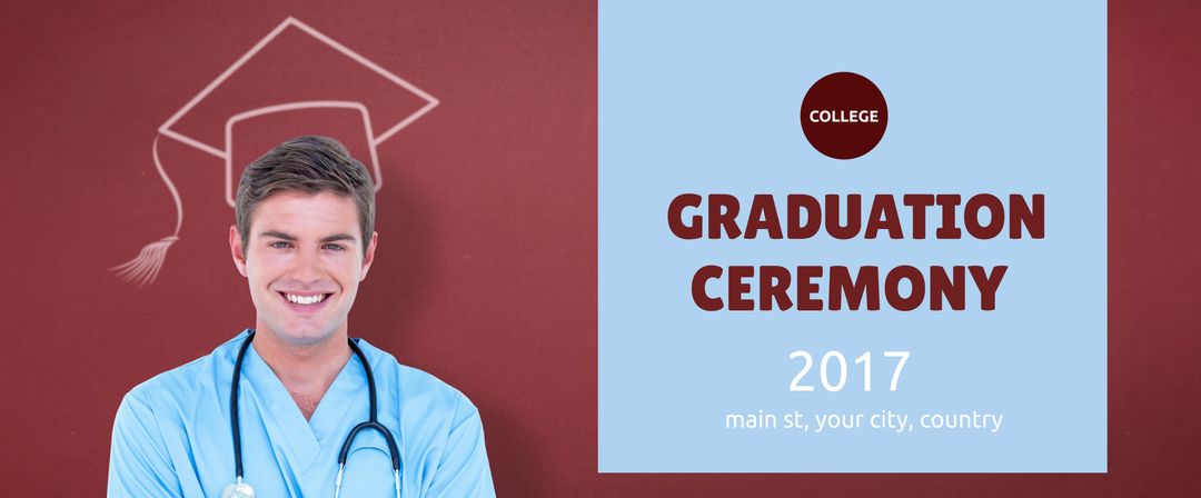 Smiling Graduate Celebrates Medical Success Achievement