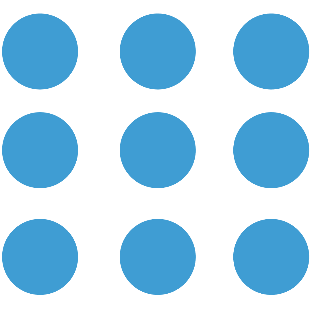 Blue Circles Repeated on Transparent Background Illustration