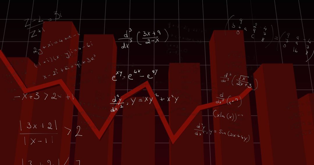 Complex Data Analysis with Mathematical Equations and Bar Graph