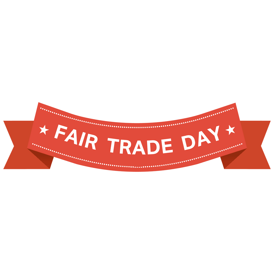 Fair Trade Day Label on Transparent Background