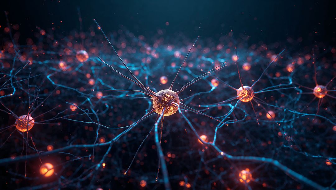 Futuristic Digital Representation of a Neuron Network