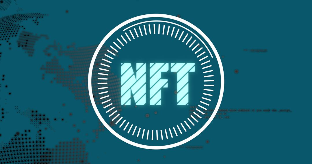 NFT Technology on Digital Global Network Concept