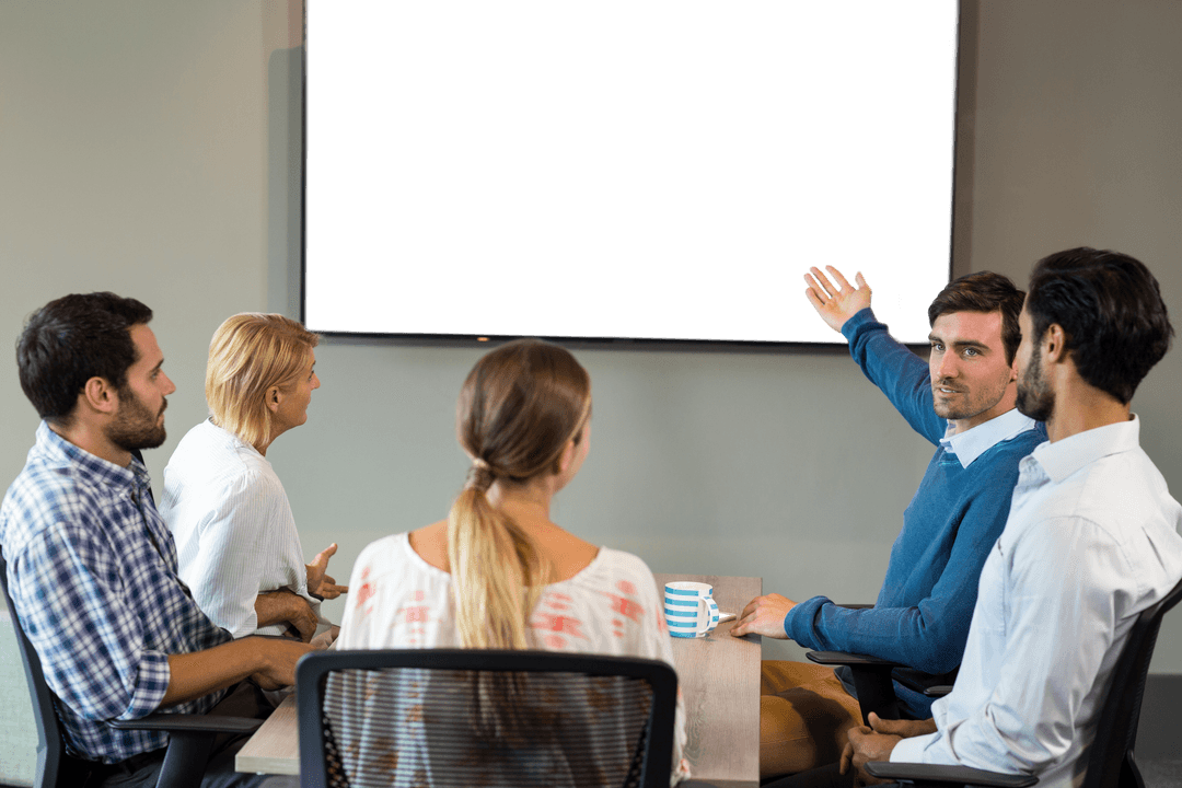 Transparent Screen for Presentation and Collaboration in Modern Office