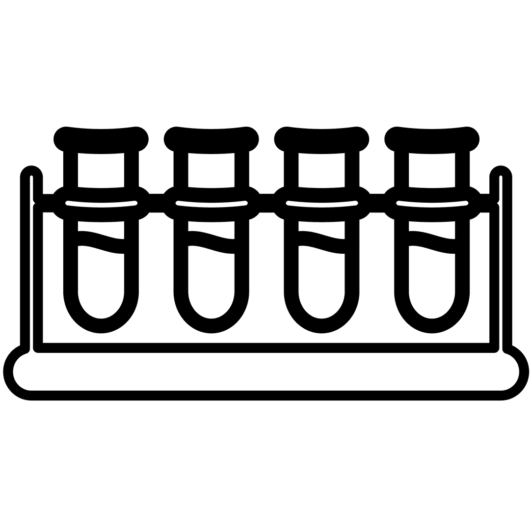 Transparent Test Tubes Vector Illustration for Scientific Experiments