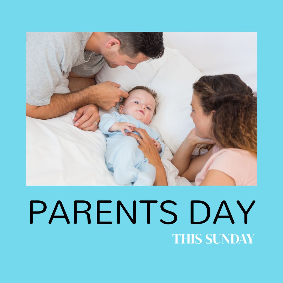 Parents Celebrating Parent's Day with Baby at Home