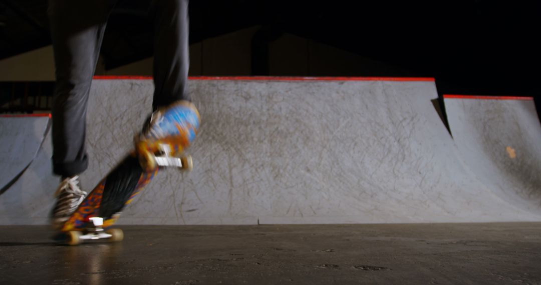 Skateboarder Performing Trick in Indoor Skatepark - Free Images, Stock Photos and Pictures on Pikwizard.com