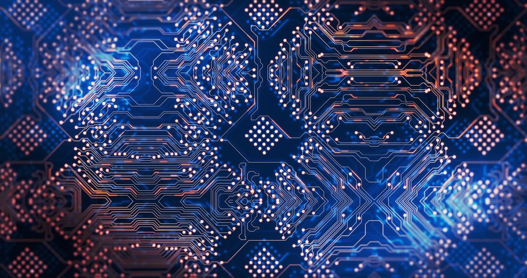 Complex Digital Circuit Board Pattern