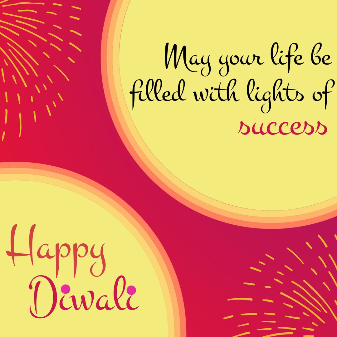 Colorful Diwali Greeting with Vibrant Fireworks Design