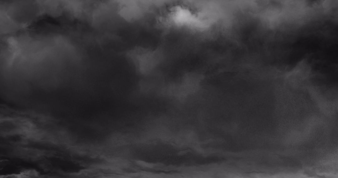 Dramatic Dark Stormy Sky with Thunderclouds