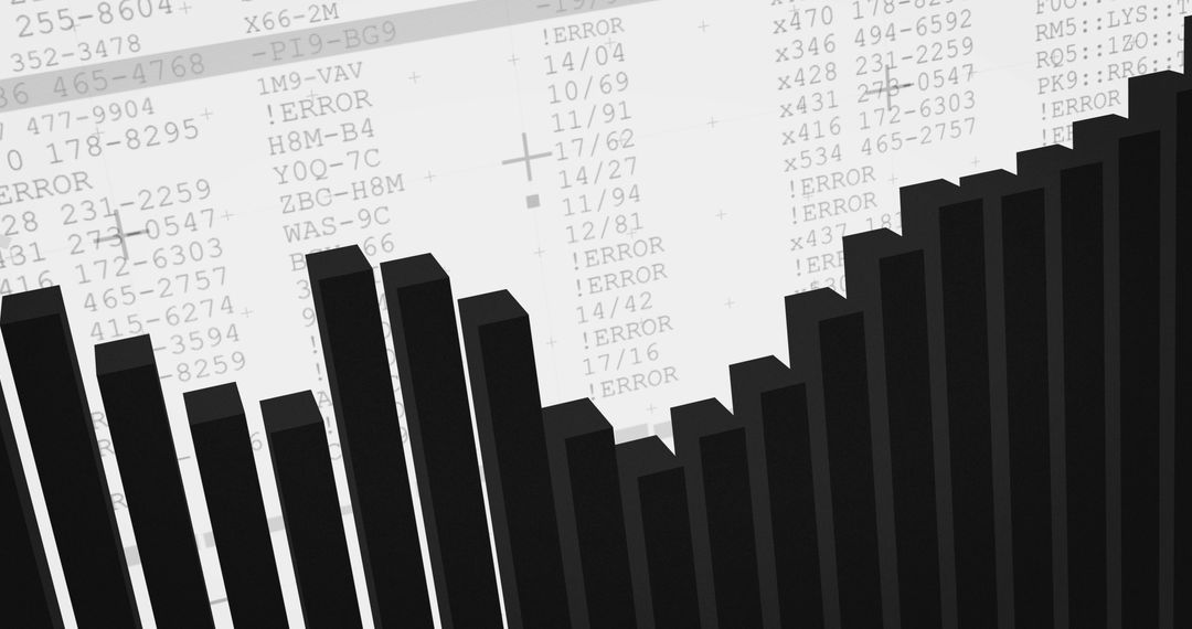 Abstract Financial Data Error Bar Graph Concept