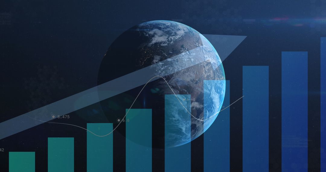 Global Business Analytics Concept with Planet Earth