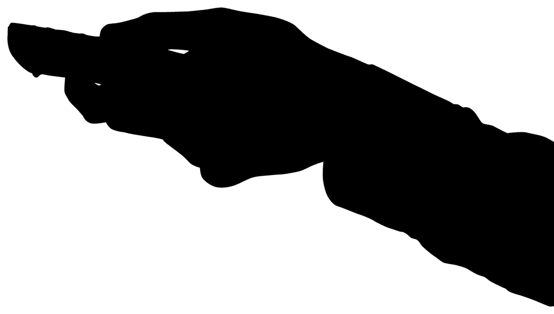 Hand Holding Remote Control Device on Transparent Background