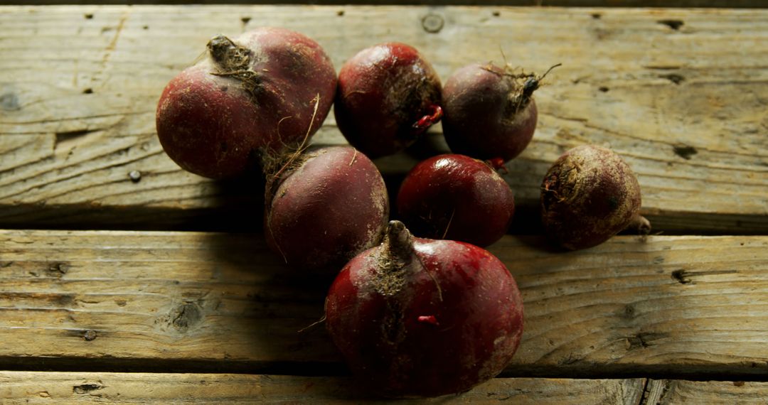 Rustic Fresh Beetroots on Wooden Table - Free Images, Stock Photos and Pictures on Pikwizard.com