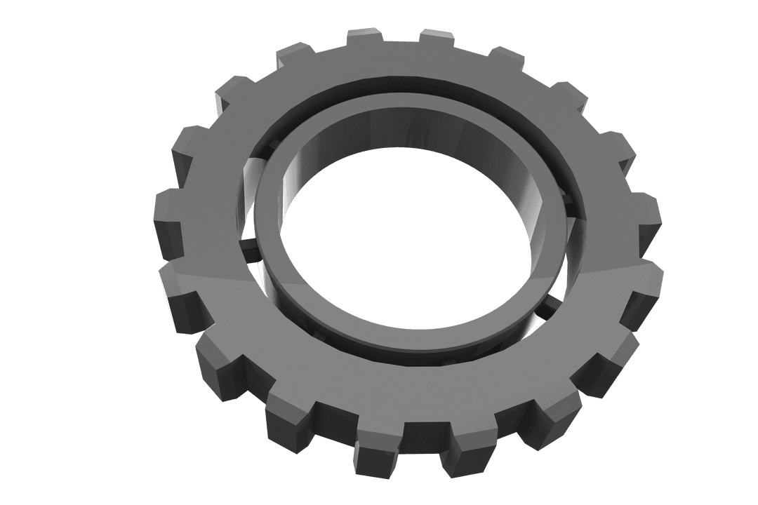 Gray Cog on Transparent Background Illustrating Tools and Mechanics