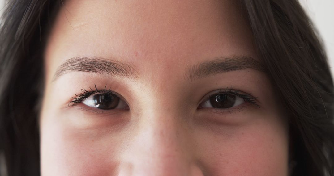 Close-up of Woman Smiling Eyes Indoor - Free Images, Stock Photos and Pictures on Pikwizard.com