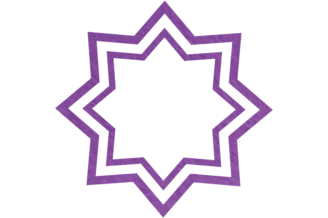 Transparent Purple Geometric Star Shape Design Vector