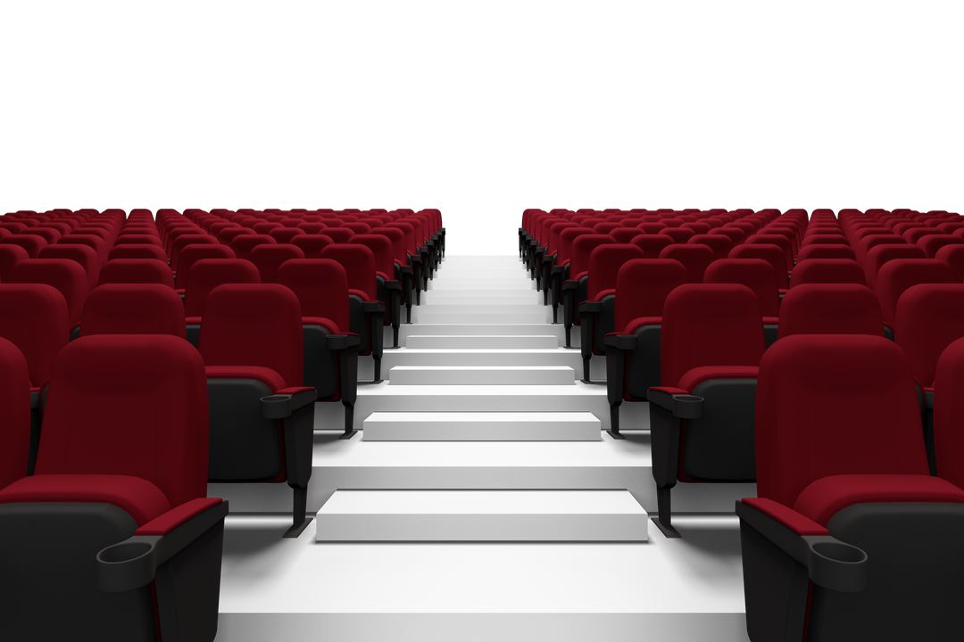 Rows of Red Theater Chairs with Transparent Background - Download Free Stock Images Pikwizard.com