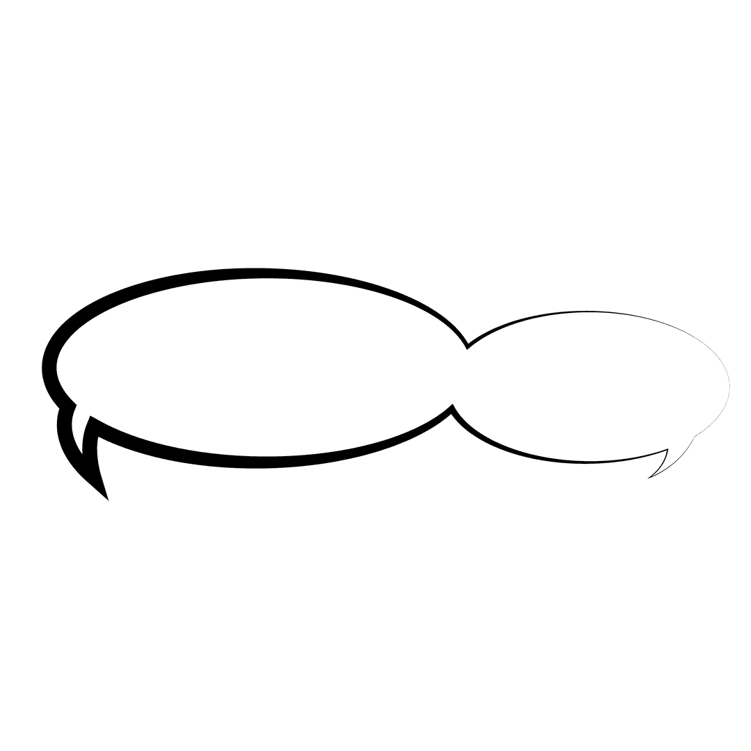 Dual Speech Bubbles for Transparent Background Vector