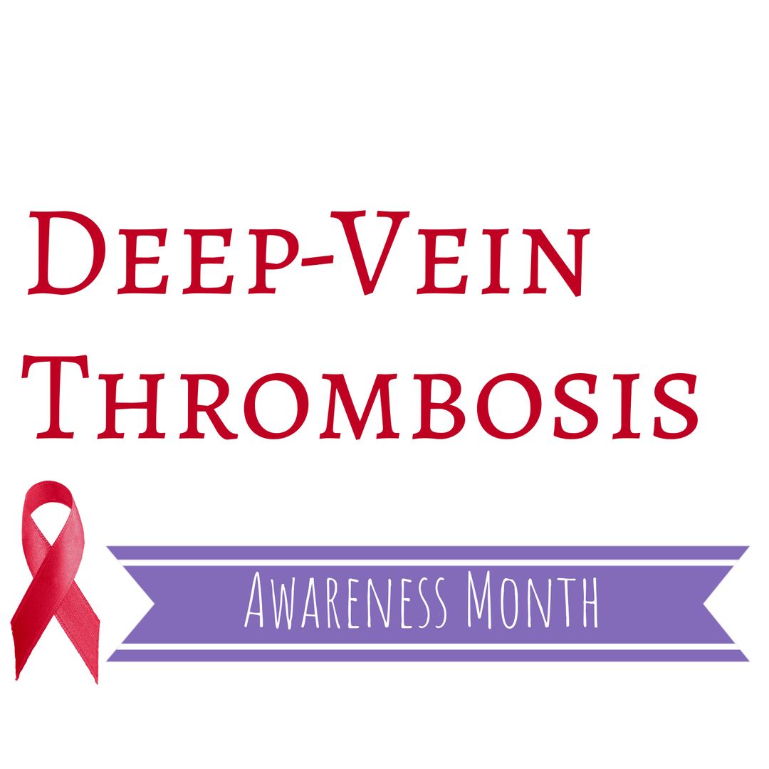 Deep-Vein Thrombosis Awareness Ribbon and Bold Text Design