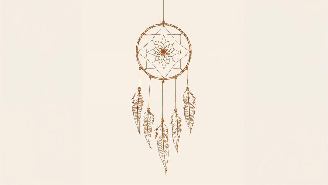 Bohemian Dreamcatcher with Intricate Floral Web and Feather Details