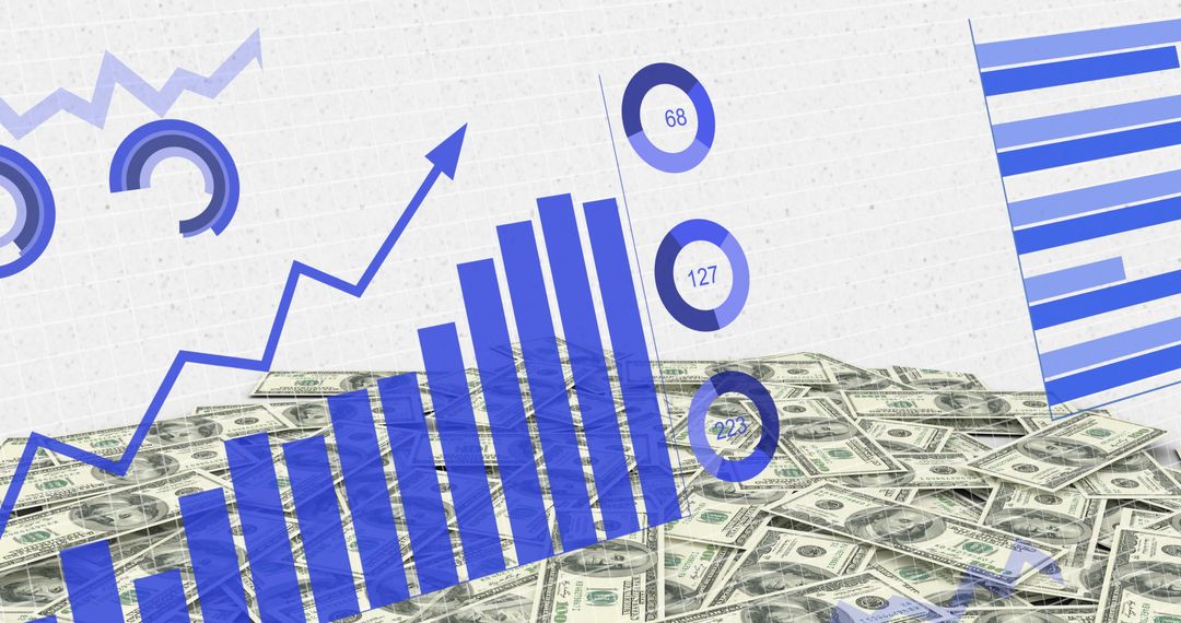 Financial Data Analysis with Dollar Bills Background
