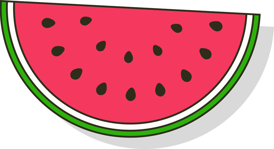 Floating Watermelon Slice on Transparent Background Vector Image