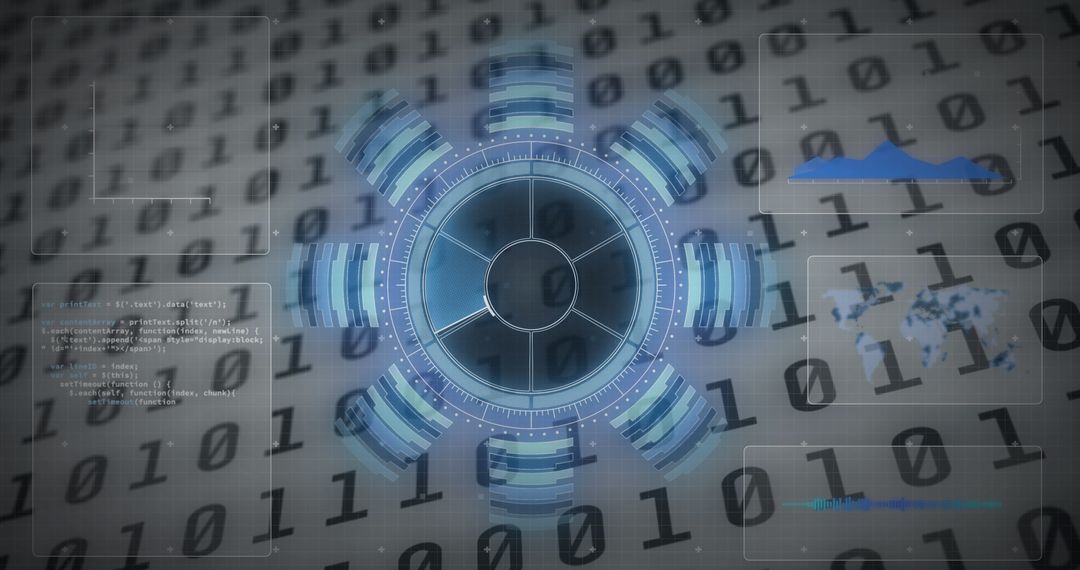 Digital Interface Concept with Scanning Icon