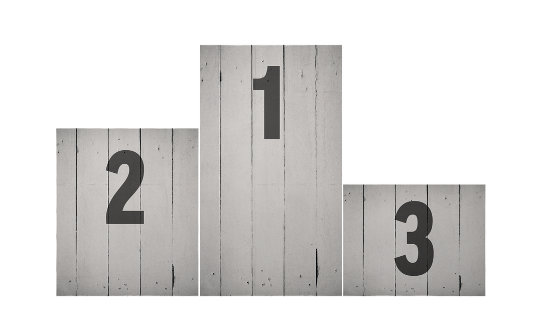 White Wooden Podium with Numbers on Transparent Background - Download Free Stock Images Pikwizard.com