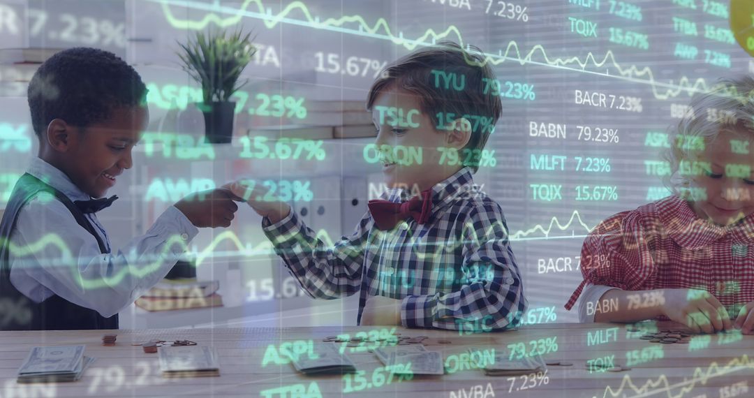 Children Learning Finance with Stock Market Data Overlay