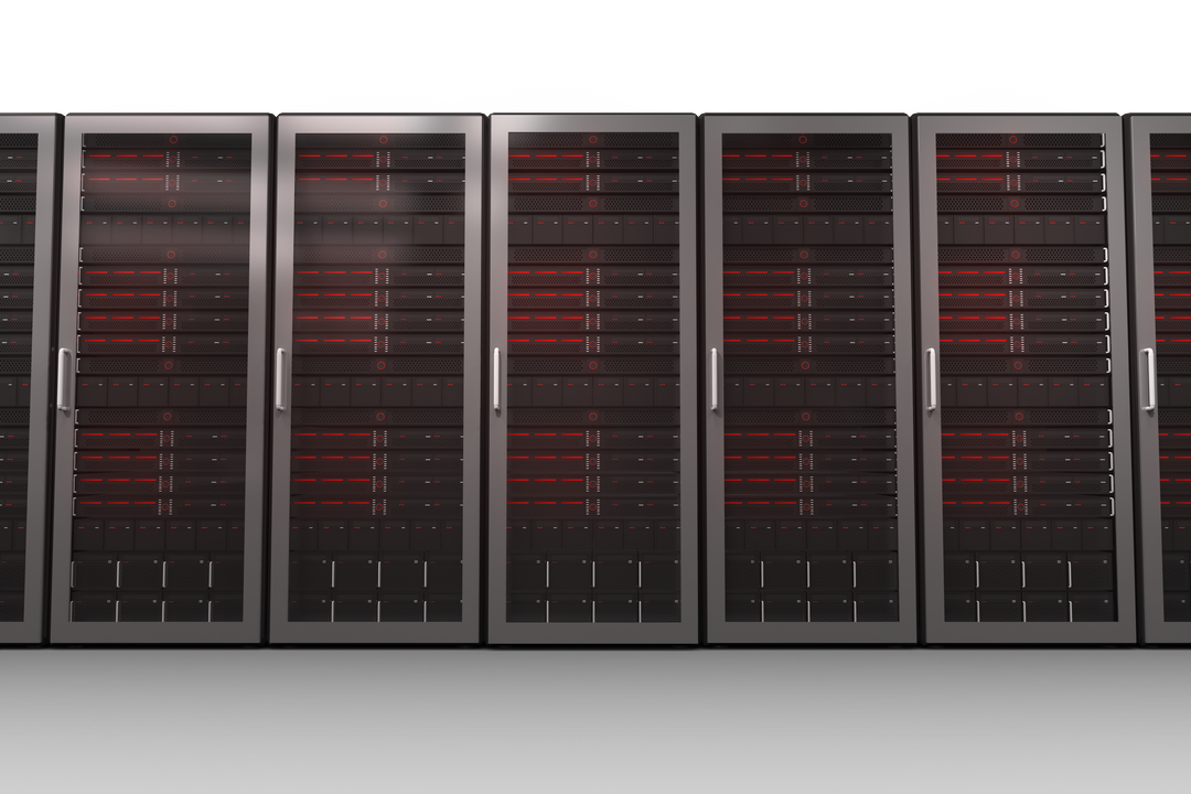 Row of Server Cabinets on Transparent Background Illustration - Download Free Stock Images Pikwizard.com