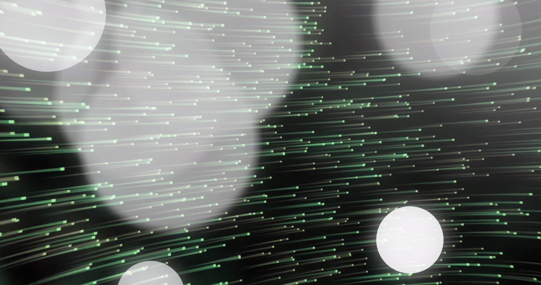 Abstract Light Trails and Bokeh Overlay Digital Illustration